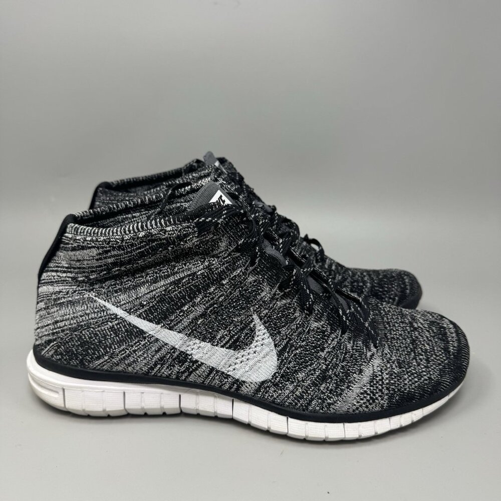 Nike Free Flyknit Chukka Oreo 639700-001 2013-2014 Men's Sz 10 Sneakerboot Shoes